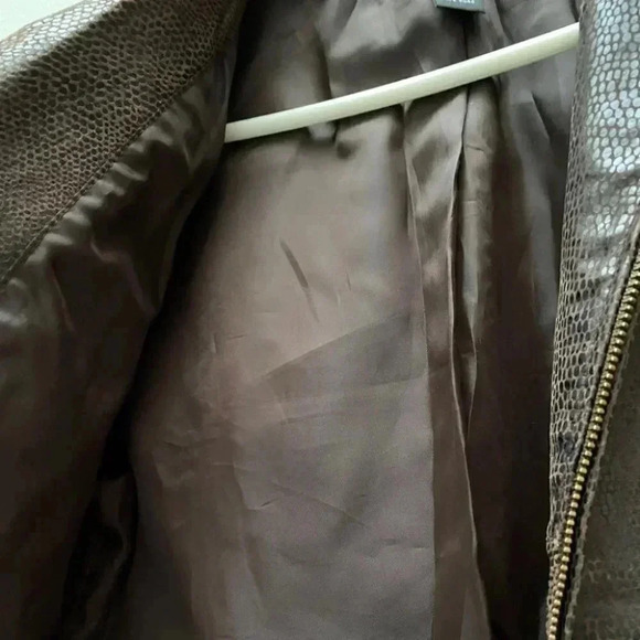 Vintage - Y2K Bohemian Retro Patterned Brown Leather Jacket - Picture 8 of 11